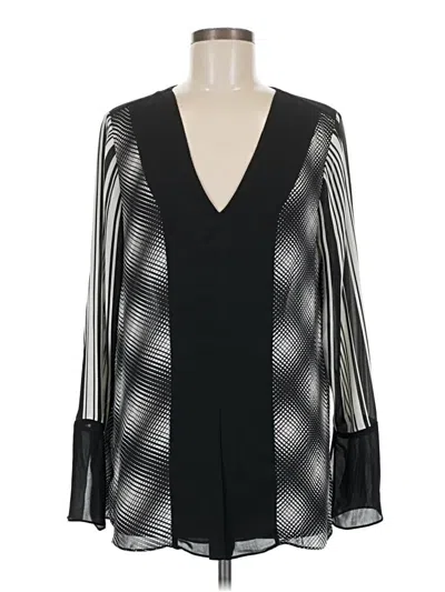 Pre-owned Michael Michael Kors Long Sleeve Blouse In Black