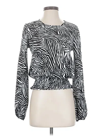 Pre-owned Michael Michael Kors Long Sleeve Blouse In Black