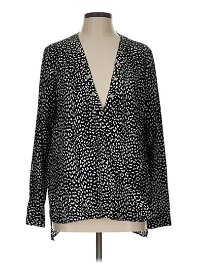 Michael Michael Kors Long Sleeve Blouse In Black