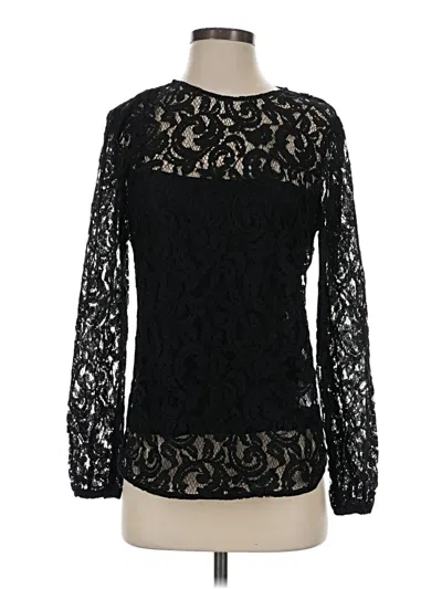 Pre-owned Michael Michael Kors Long Sleeve Blouse In Black