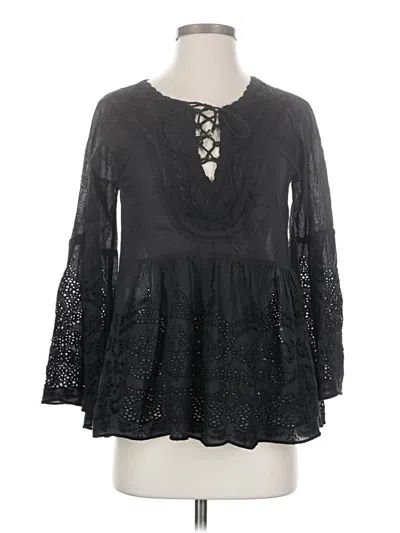 Pre-owned Michael Michael Kors Long Sleeve Blouse In Black
