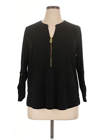 Pre-owned Michael Michael Kors Long Sleeve Blouse In Black