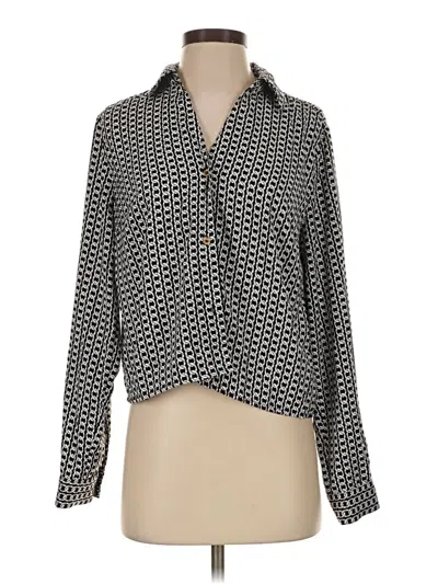 Pre-owned Michael Michael Kors Long Sleeve Blouse In Black