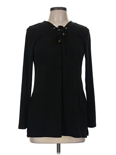 Pre-owned Michael Michael Kors Long Sleeve Blouse In Black