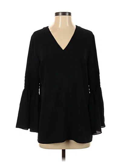 Pre-owned Michael Michael Kors Long Sleeve Blouse In Black
