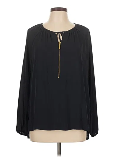 Pre-owned Michael Michael Kors Long Sleeve Blouse In Black