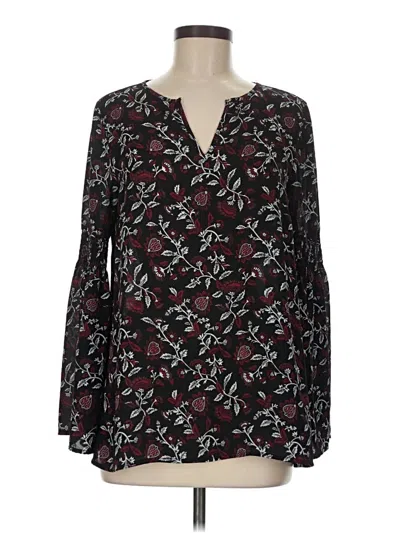 Pre-owned Michael Michael Kors Long Sleeve Blouse In Black