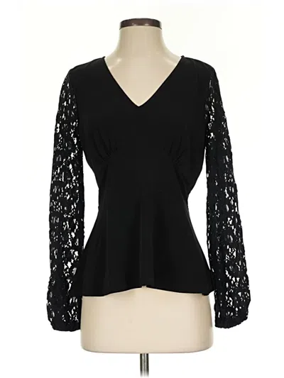 Pre-owned Michael Michael Kors Long Sleeve Blouse In Black