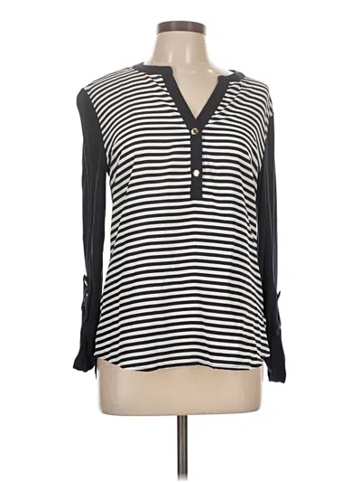 Pre-owned Michael Michael Kors Long Sleeve Blouse In Black