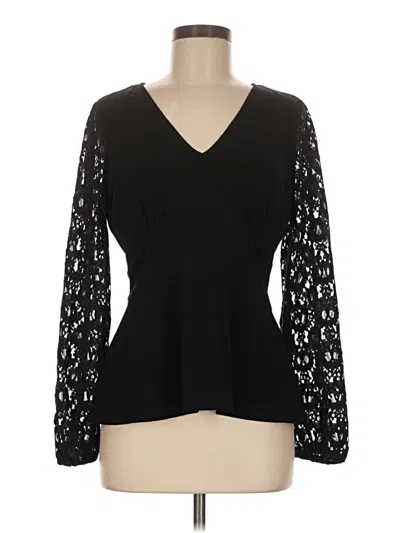 Pre-owned Michael Michael Kors Long Sleeve Blouse In Black