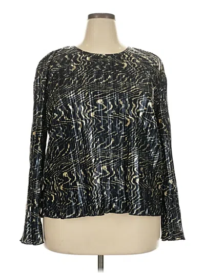 Michael Michael Kors Long Sleeve Blouse In Black