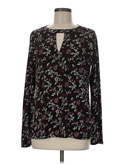 Pre-owned Michael Michael Kors Long Sleeve Blouse In Black