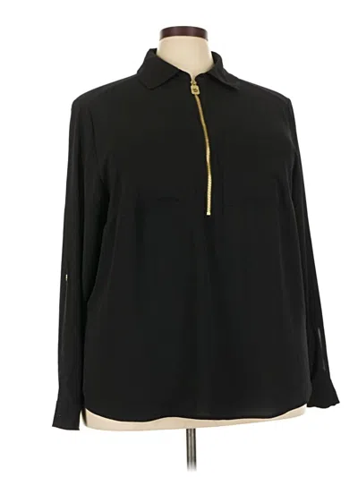 Pre-owned Michael Michael Kors Long Sleeve Blouse In Black