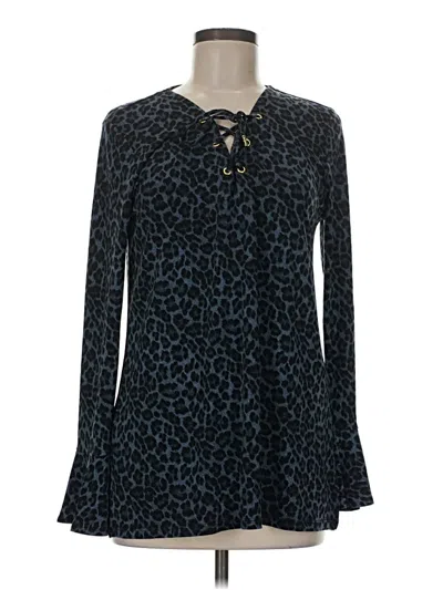 Pre-owned Michael Michael Kors Long Sleeve Blouse In Black