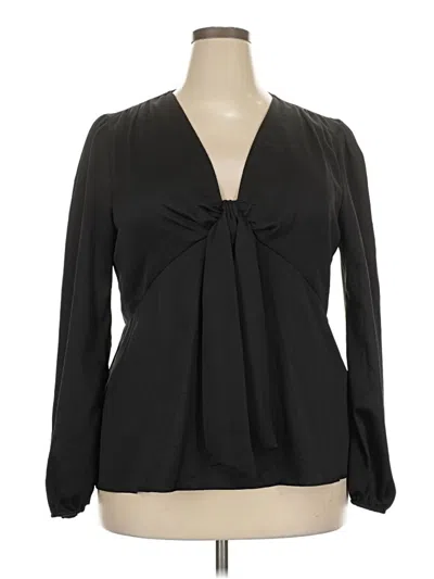 Michael Michael Kors Long Sleeve Blouse In Black
