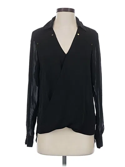 Pre-owned Michael Michael Kors Long Sleeve Blouse In Black