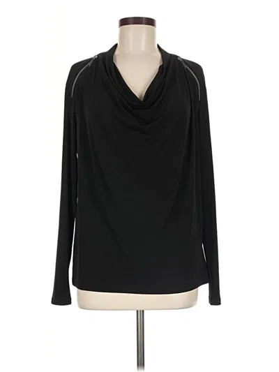 Michael Michael Kors Long Sleeve Blouse In Black
