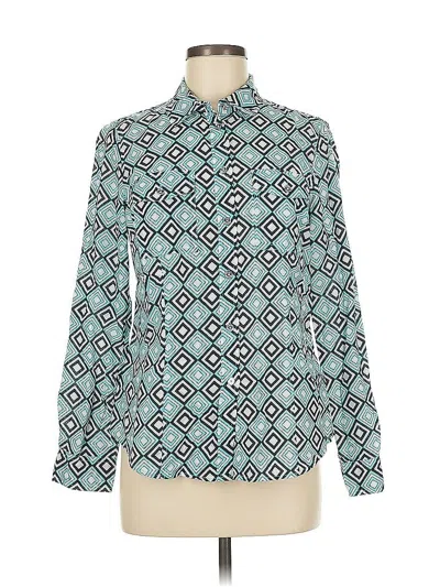 Pre-owned Michael Michael Kors Long Sleeve Blouse In Blue