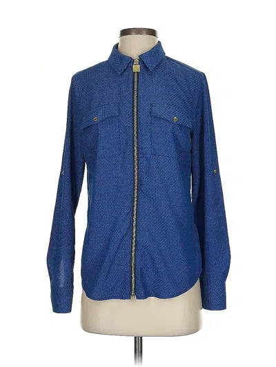 Pre-owned Michael Michael Kors Long Sleeve Blouse In Blue