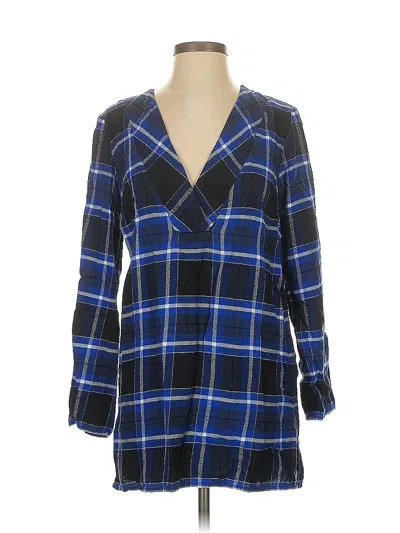 Pre-owned Michael Michael Kors Long Sleeve Blouse In Blue