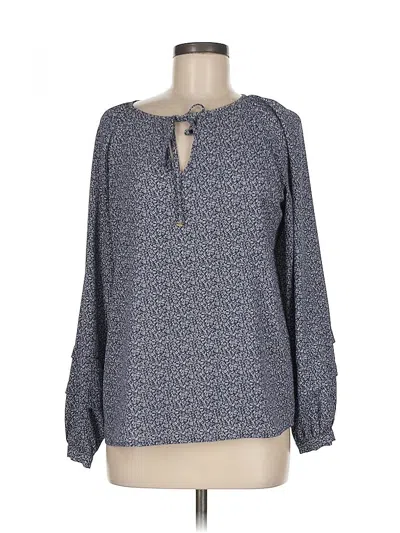 Pre-owned Michael Michael Kors Long Sleeve Blouse In Blue