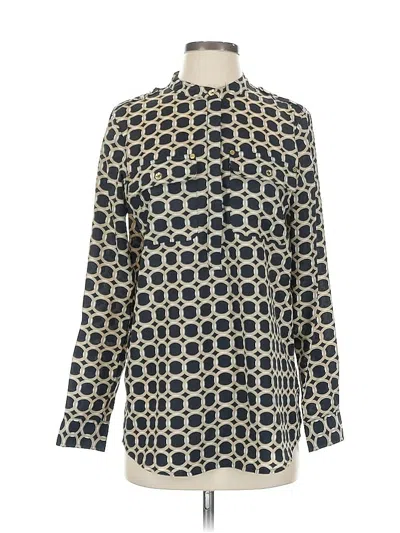 Pre-owned Michael Michael Kors Long Sleeve Blouse In Blue