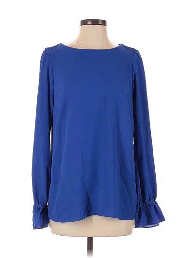 Pre-owned Michael Michael Kors Long Sleeve Blouse In Blue
