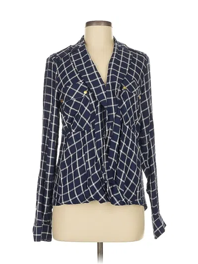 Pre-owned Michael Michael Kors Long Sleeve Blouse In Blue