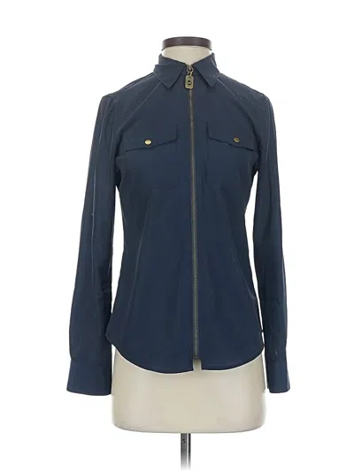 Pre-owned Michael Michael Kors Long Sleeve Blouse In Blue