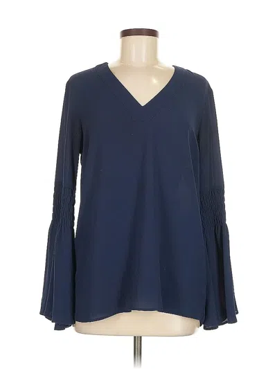 Pre-owned Michael Michael Kors Long Sleeve Blouse In Blue