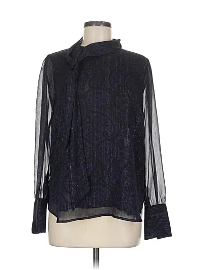 Pre-owned Michael Michael Kors Long Sleeve Blouse In Blue