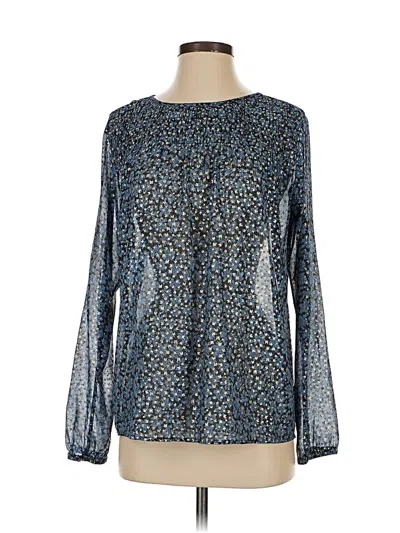 Pre-owned Michael Michael Kors Long Sleeve Blouse In Blue