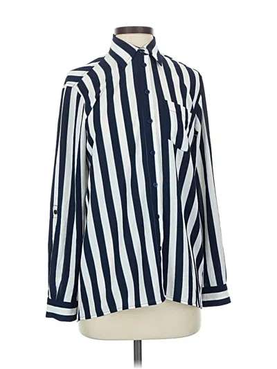 Pre-owned Michael Michael Kors Long Sleeve Blouse In Blue