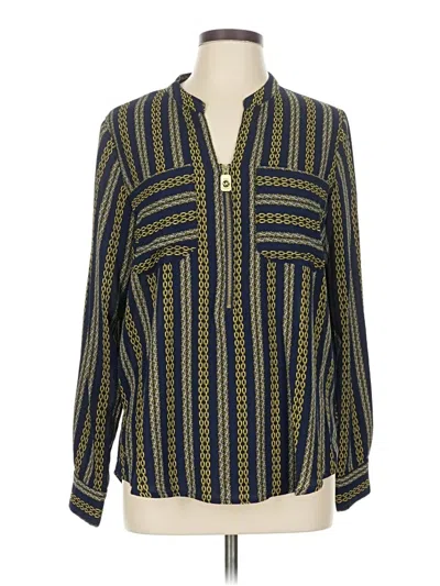 Pre-owned Michael Michael Kors Long Sleeve Blouse In Blue