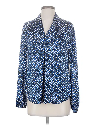 Pre-owned Michael Michael Kors Long Sleeve Blouse In Blue