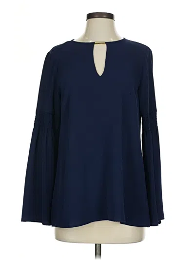 Pre-owned Michael Michael Kors Long Sleeve Blouse In Blue