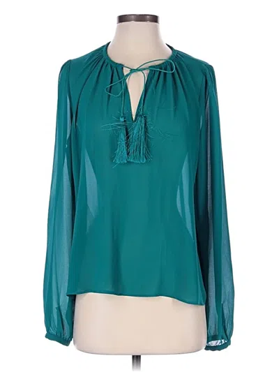 Pre-owned Michael Michael Kors Long Sleeve Blouse In Blue