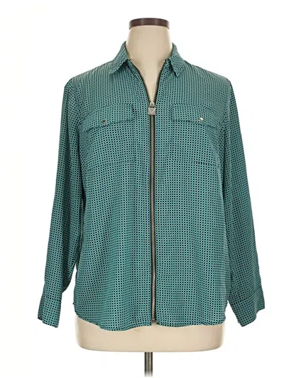 Pre-owned Michael Michael Kors Long Sleeve Blouse In Blue