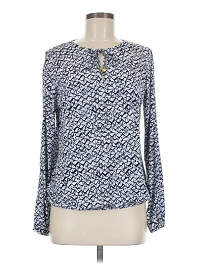 Pre-owned Michael Michael Kors Long Sleeve Blouse In Blue