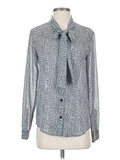 Pre-owned Michael Michael Kors Long Sleeve Blouse In Blue