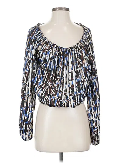Pre-owned Michael Michael Kors Long Sleeve Blouse In Blue