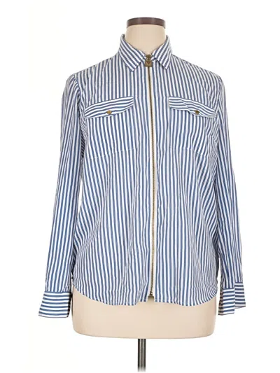 Pre-owned Michael Michael Kors Long Sleeve Blouse In Blue