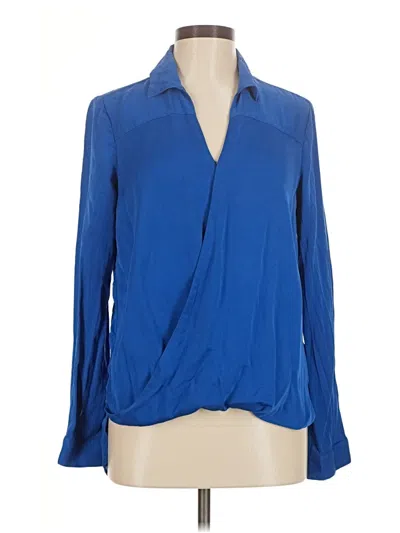 Pre-owned Michael Michael Kors Long Sleeve Blouse In Blue