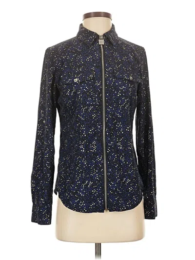 Pre-owned Michael Michael Kors Long Sleeve Blouse In Blue