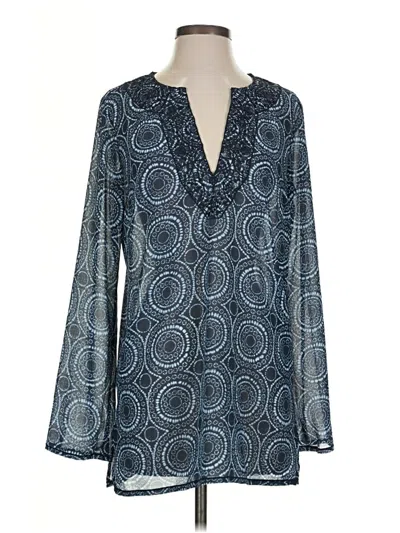 Pre-owned Michael Michael Kors Long Sleeve Blouse In Blue