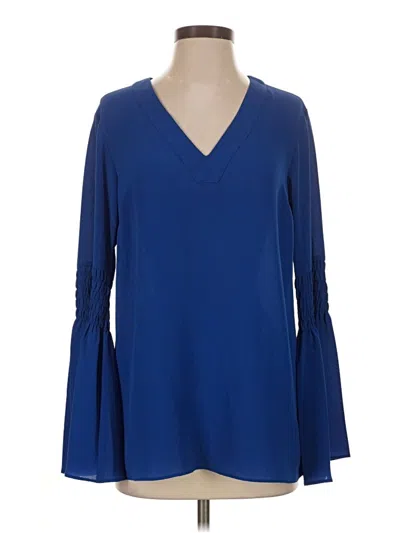 Pre-owned Michael Michael Kors Long Sleeve Blouse In Blue