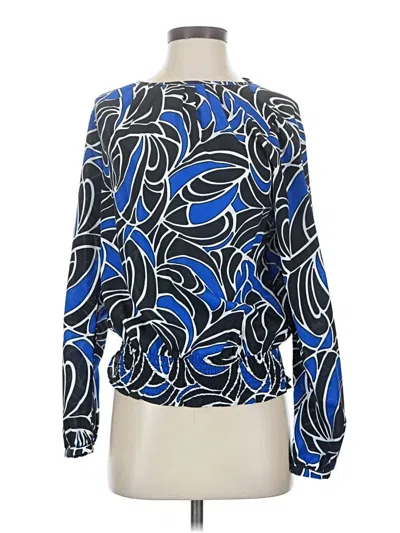 Pre-owned Michael Michael Kors Long Sleeve Blouse In Blue