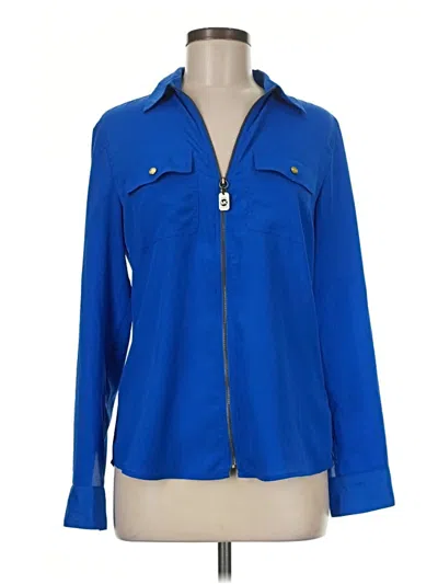 Pre-owned Michael Michael Kors Long Sleeve Blouse In Blue
