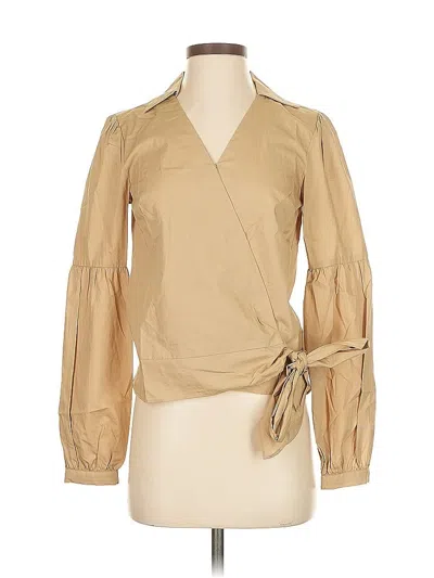 Pre-owned Michael Michael Kors Long Sleeve Blouse In Brown