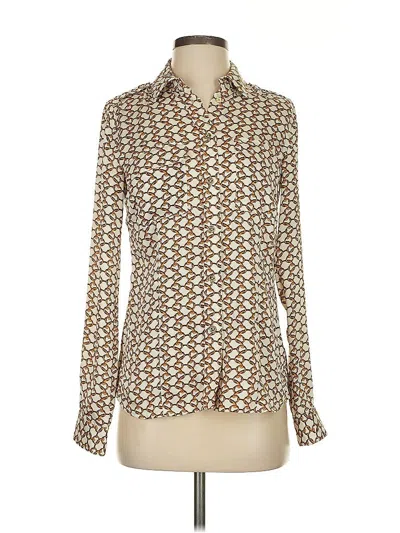 Pre-owned Michael Michael Kors Long Sleeve Blouse In Brown